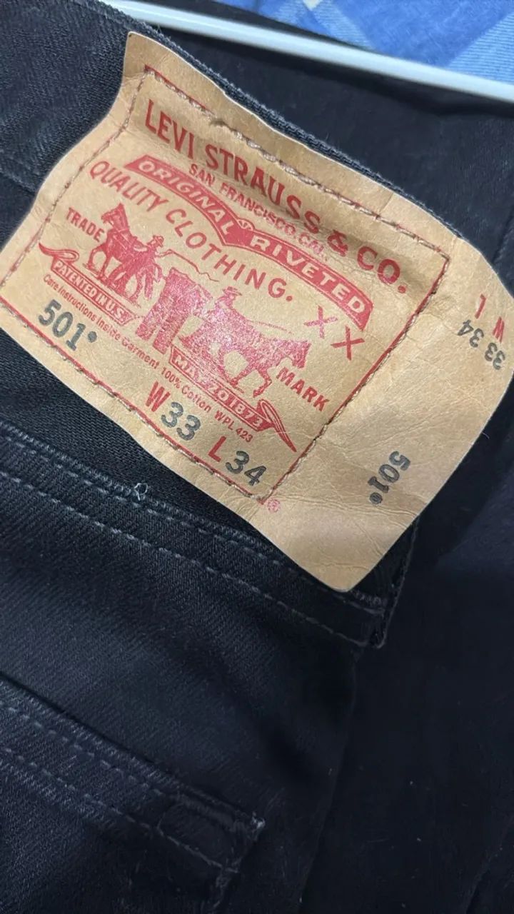 Calça Jeans Levi's® 501® Original Preta