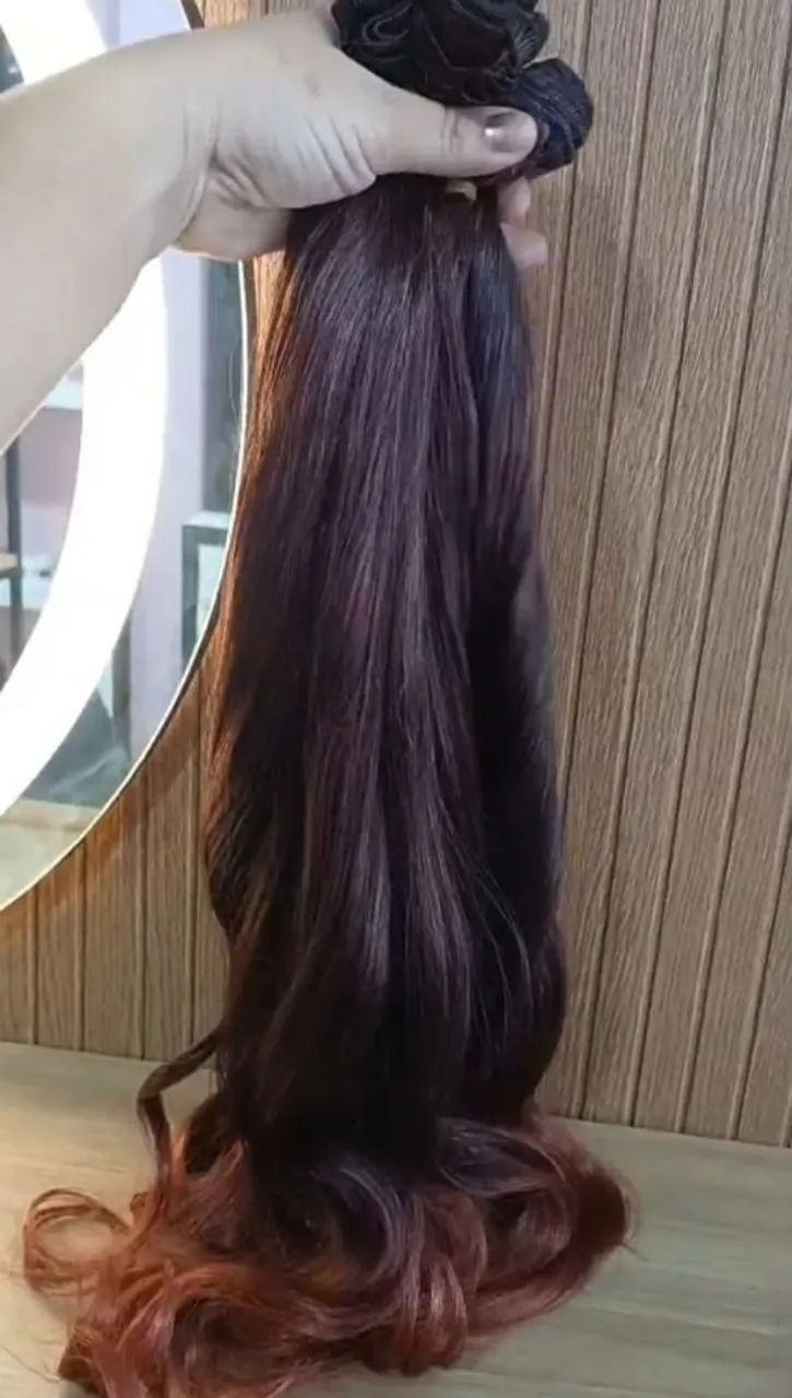 Mega hair Fibra Russa e bio humano aparti de 350Reais com aplicação  - Foto 5