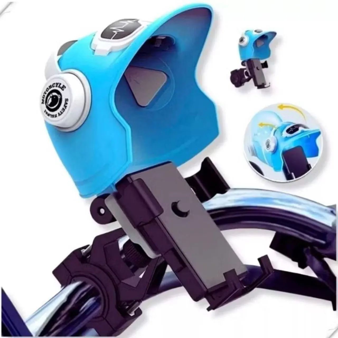 Suporte Para Telefone Celular De Motocicleta Com Capacete E Navegação - Foto 4