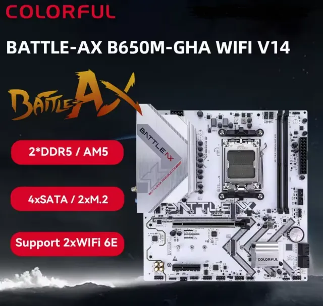 Placa Mãe Colorful B650M-GHA WIFI V14 White DDR5