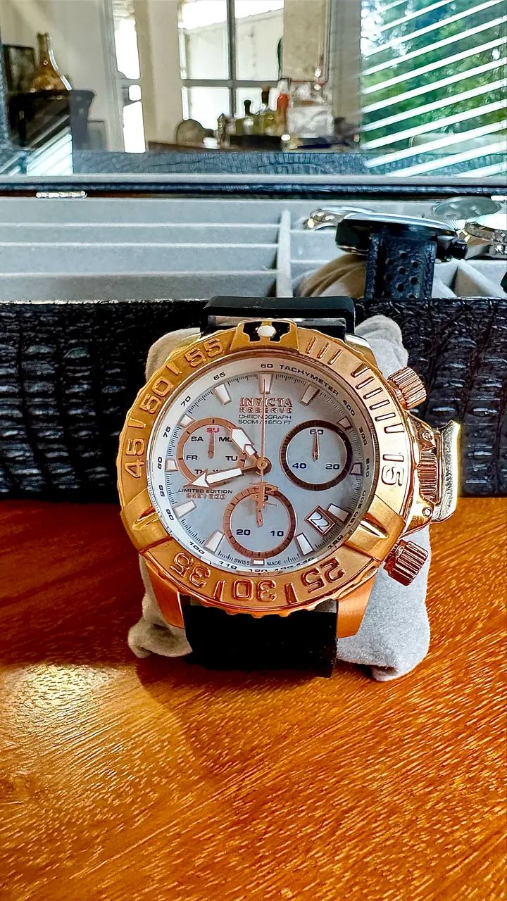 2 Pulseiras Invicta 15130 Reserve Subaqua Limited Swiss Quartz chrono