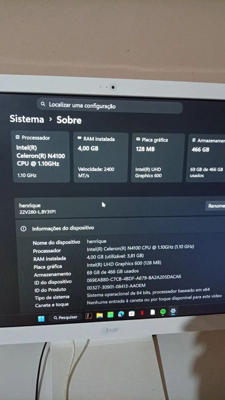 Vendo computador ALL in one LG 22" - Foto 5