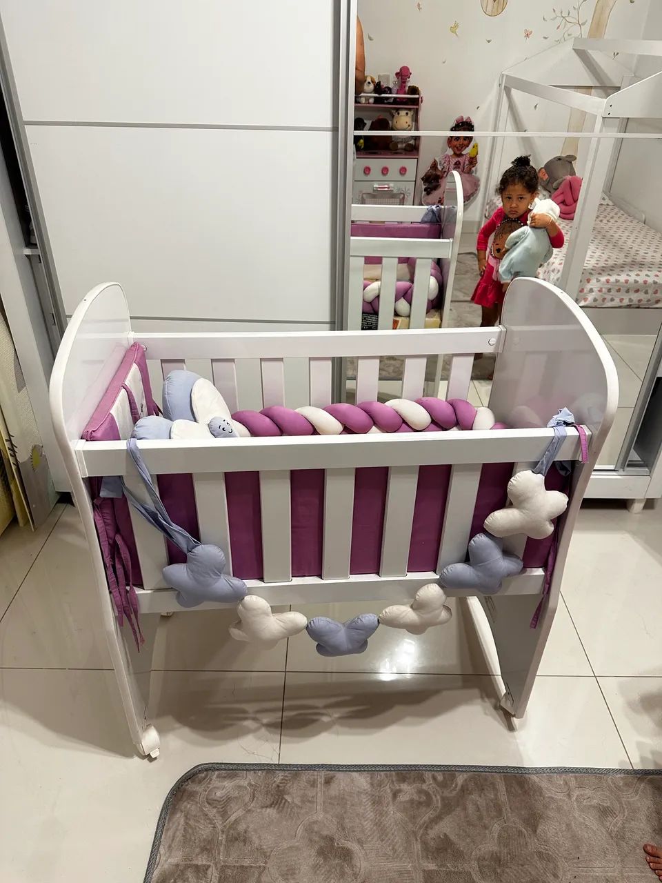 Mini berço com colchão novo - Foto 3