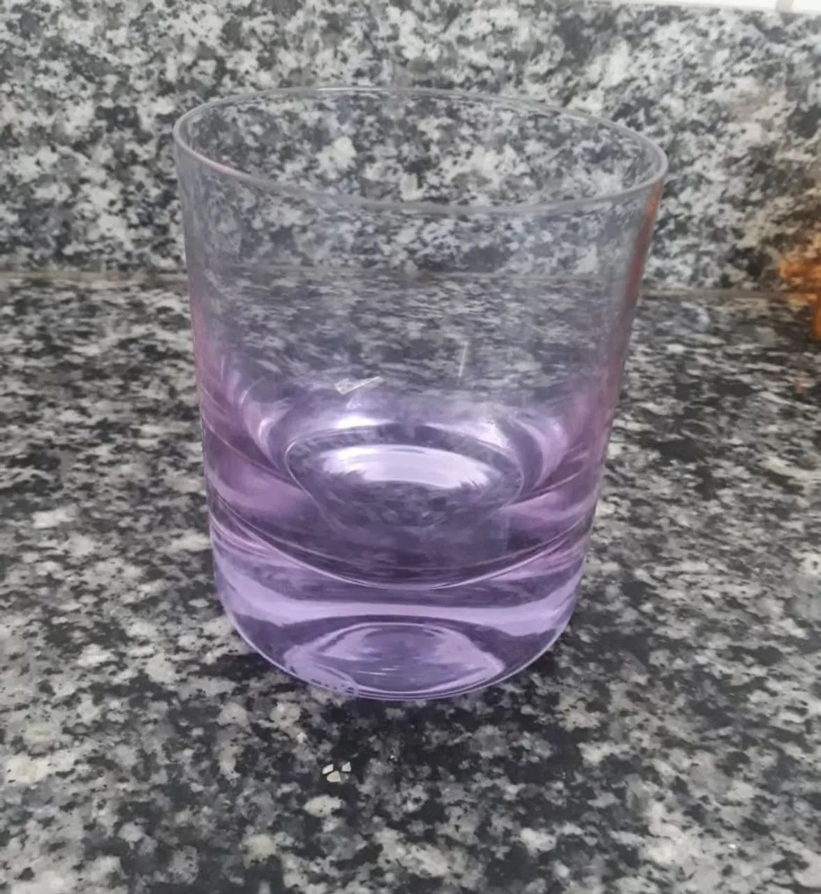 Lilac Moser Crystal Whisky Glass