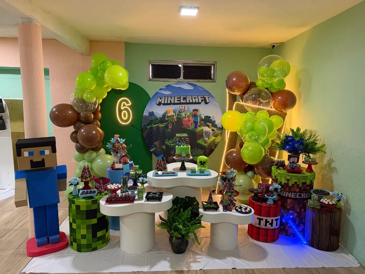 Decoração minecraft aniversário 