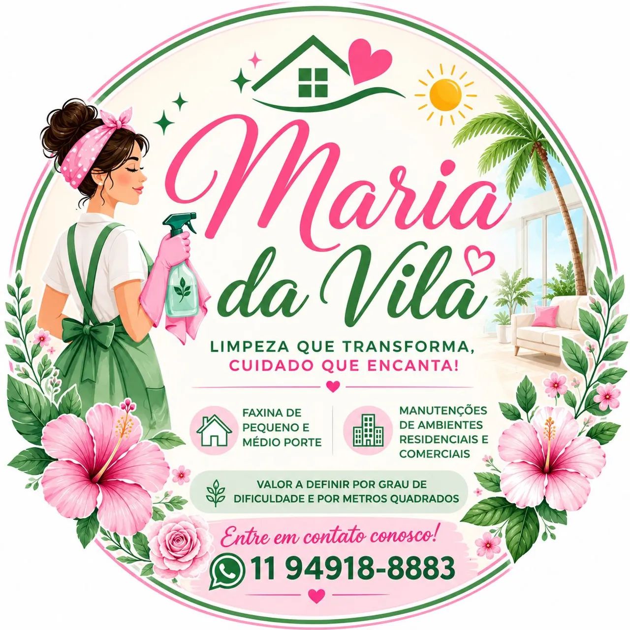 Maria da Vila - limpeza e conservação