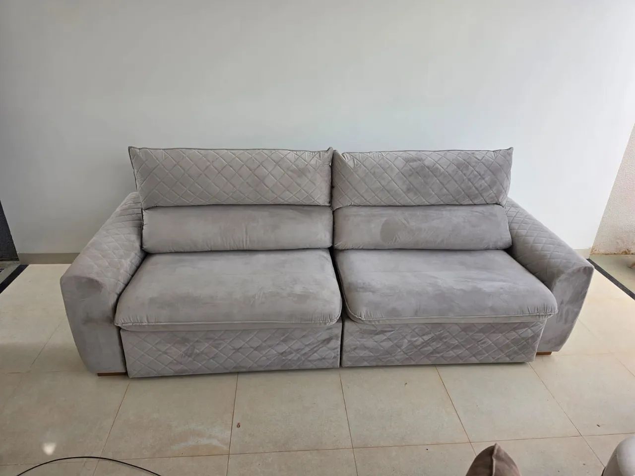 Sofá retrátil luxo seminovo gigante  - Foto 4