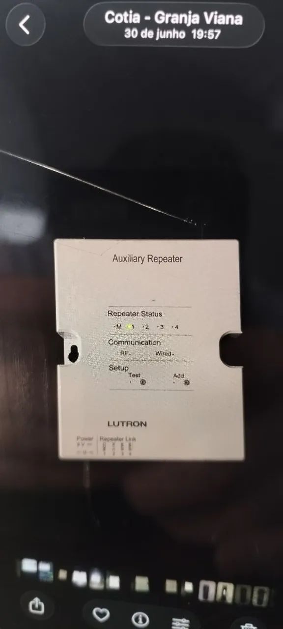 Repetidor Auxiliar Lutron wireless, automação 
