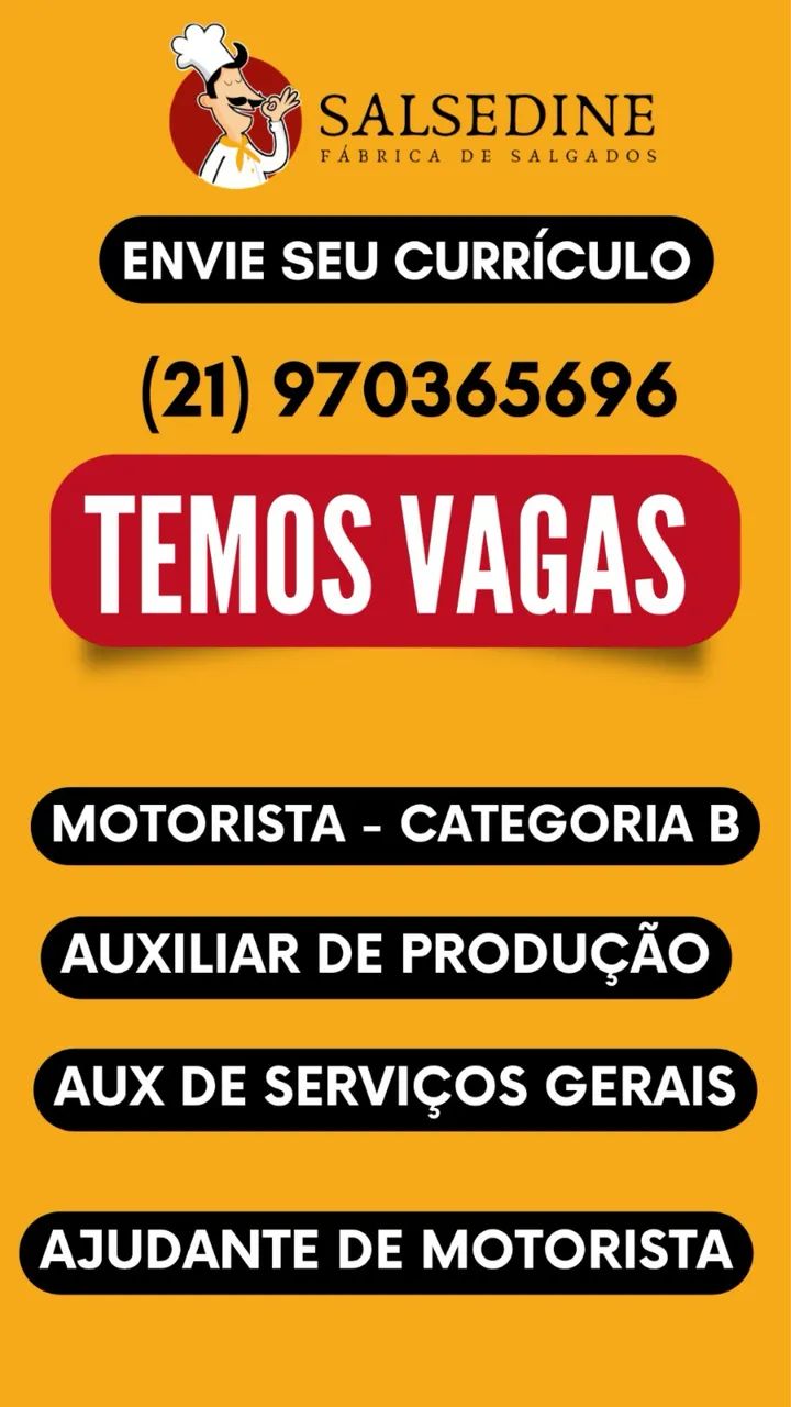 Vagas disponíveis 