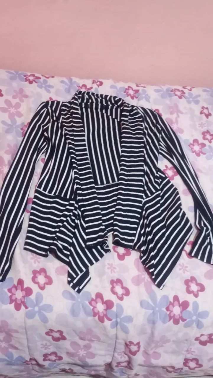 Blazer listrado feminino 