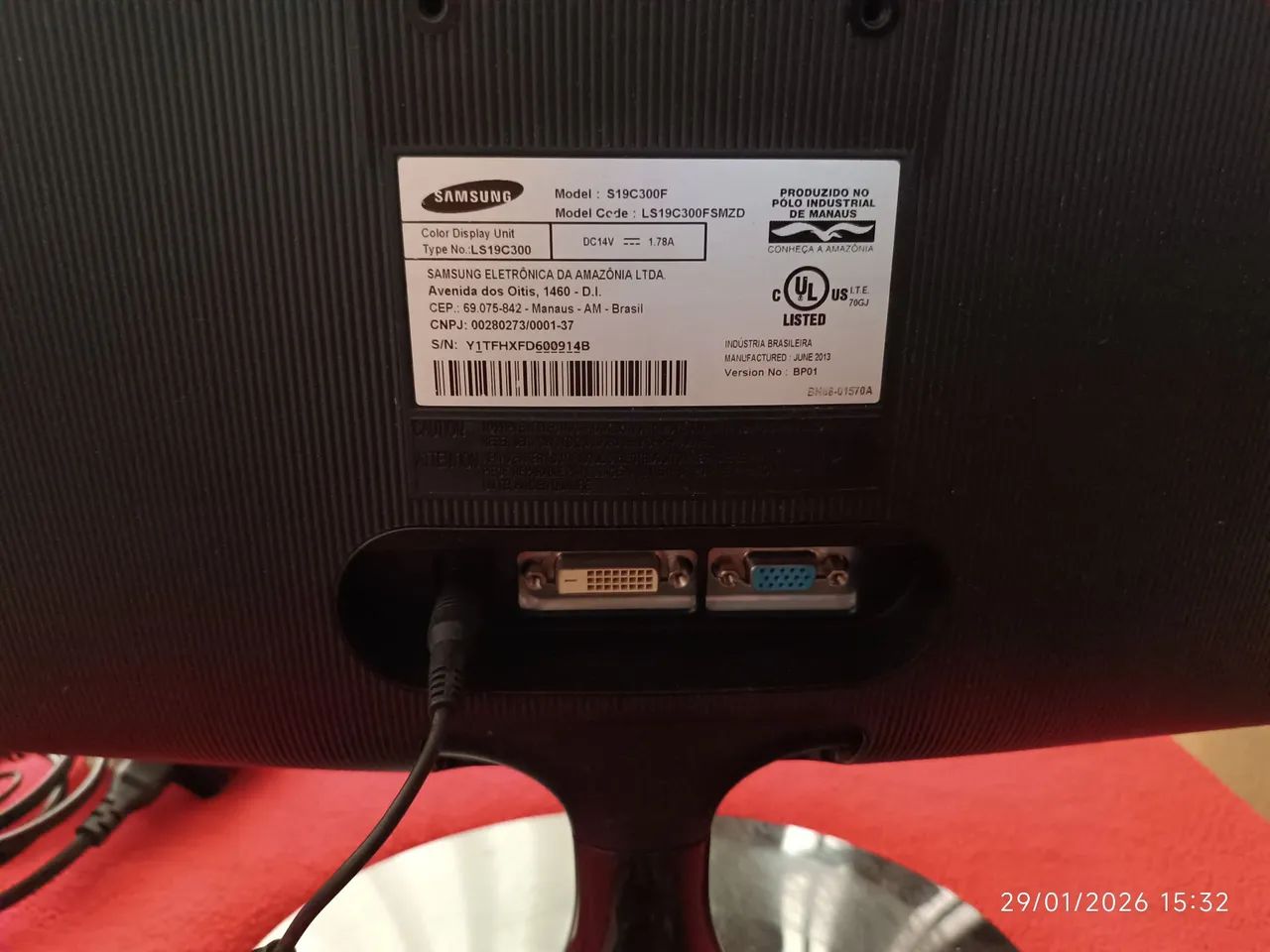 MONITOR SAMSUNG LED 18,5 POLEGADAS - Foto 2