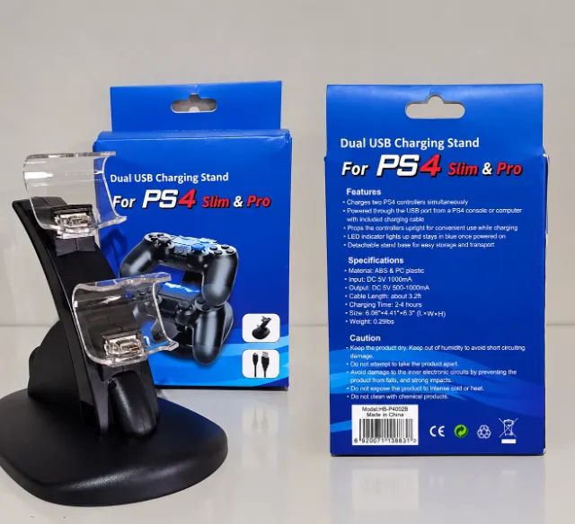 Base Carregadora Dupla para Controle PS4 - Dock para 2 Controles - Foto 2