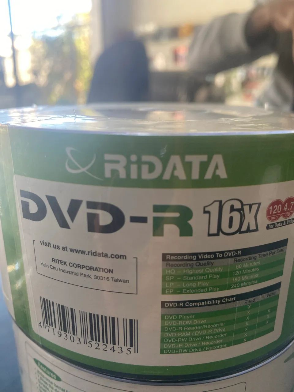 100 de Dvd-R Ridata  4.7 16x - Foto 2
