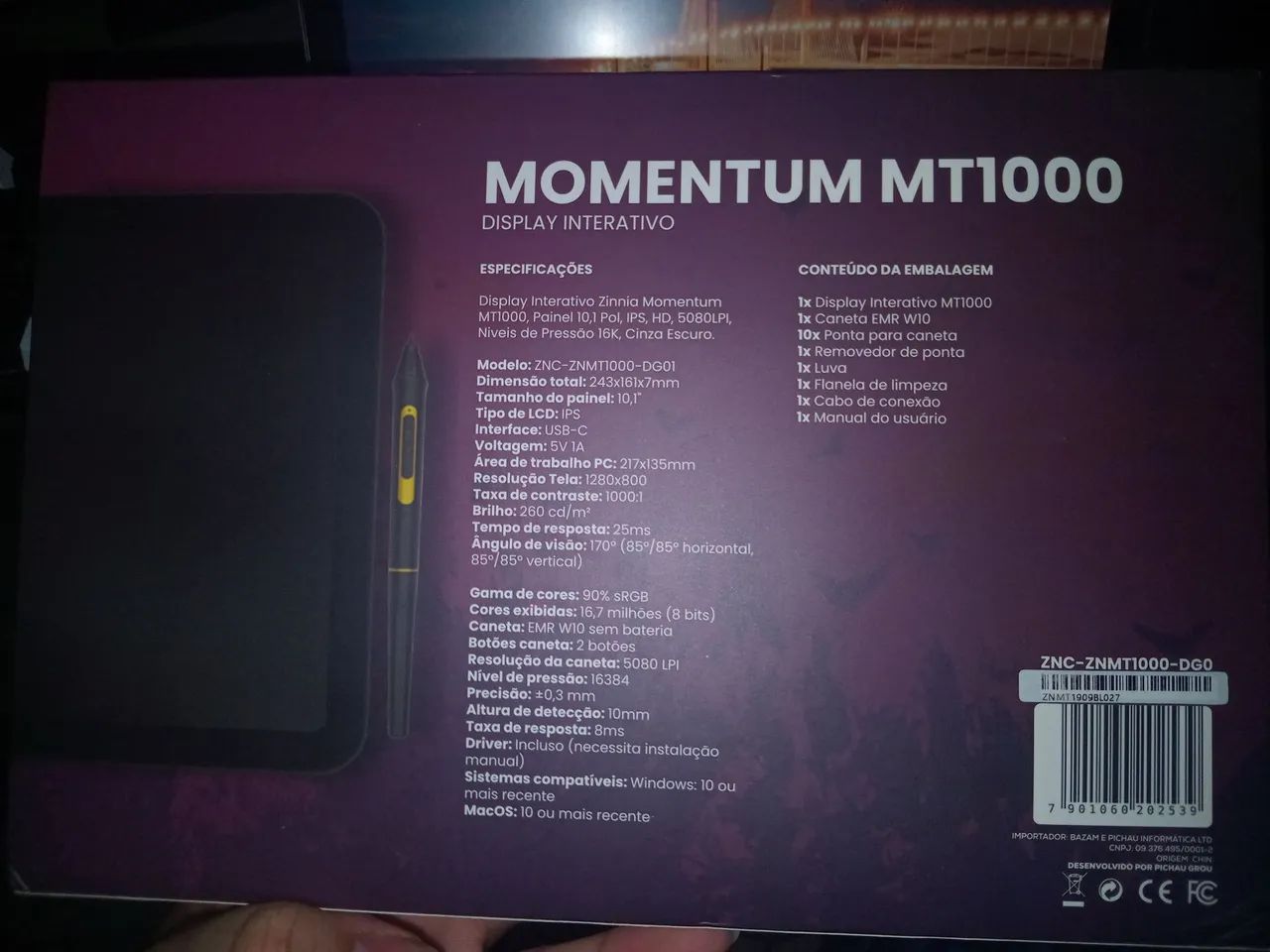 Mesa digitalizadora com tela 10 polegadas da zinnia - Foto 4