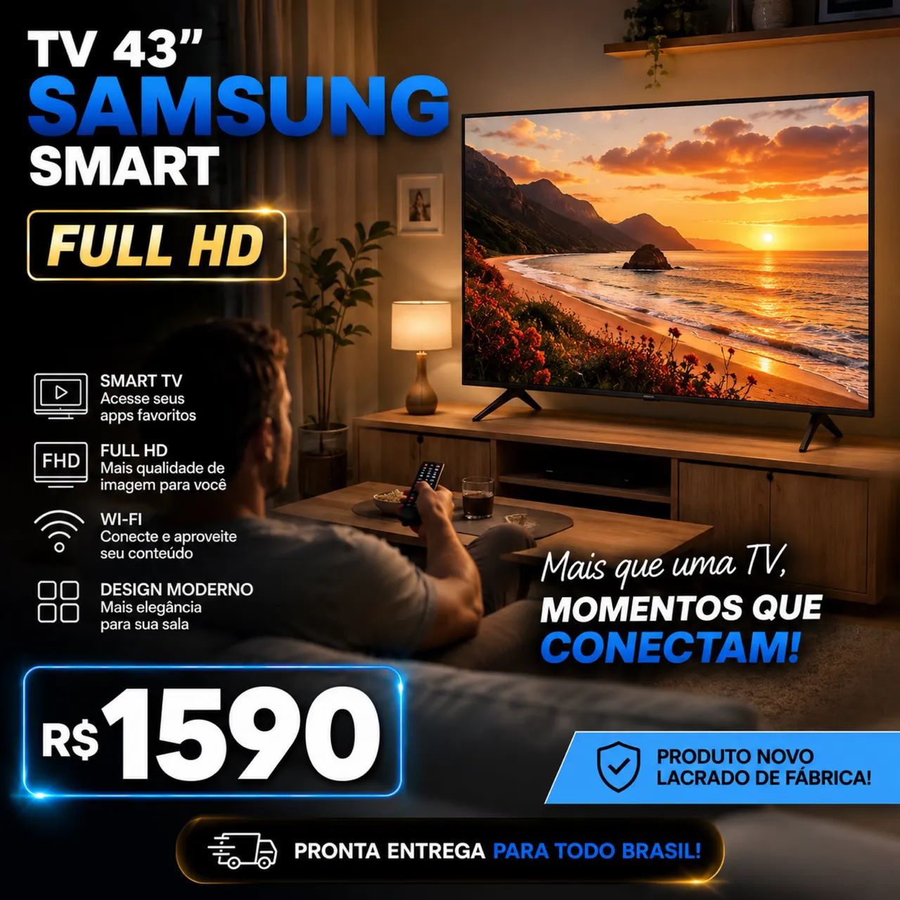 TV 43? Samsung Smart FULL HD  - Foto 2