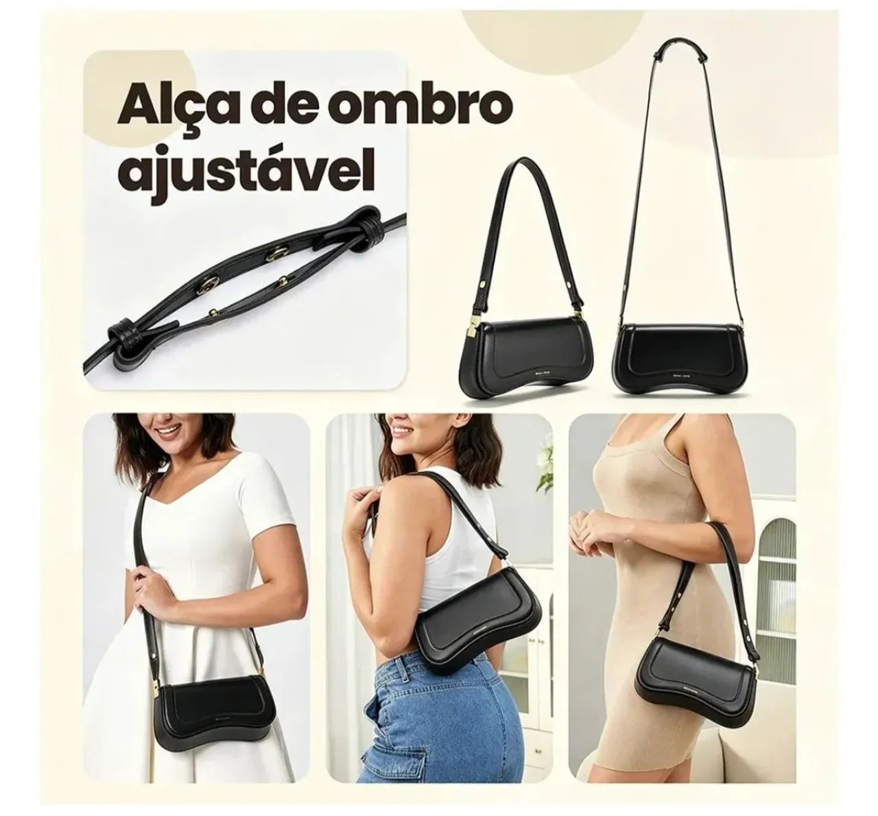 Bolsa Romantic Crown Preta - Foto 4