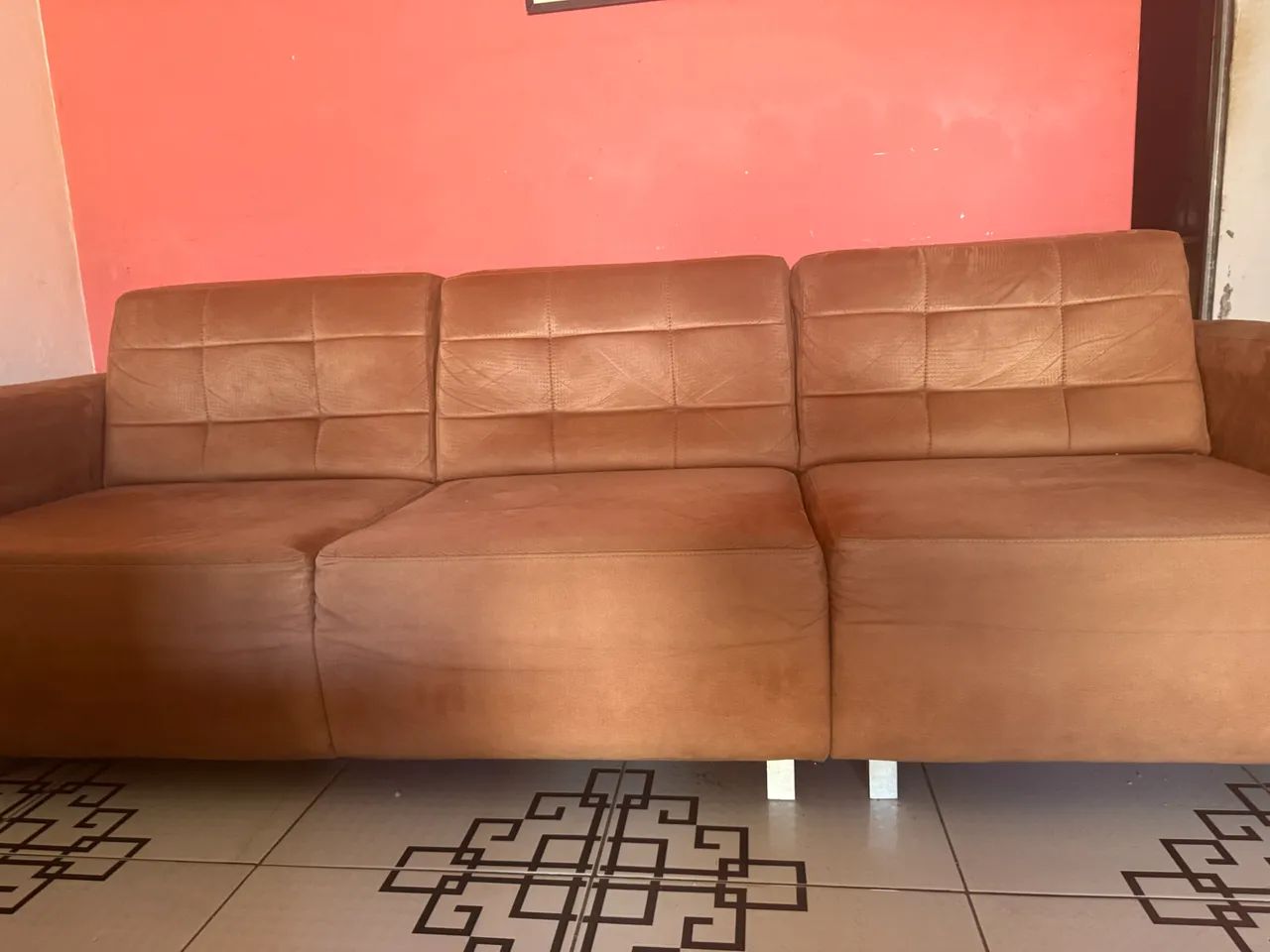 Sofá couro 3 lugares comprado na Pintos  - Foto 3