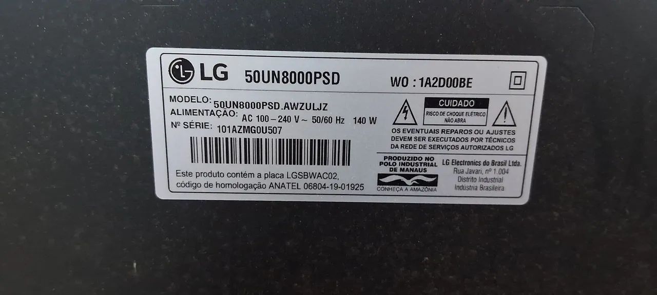 Tv LG de 50 Polegadas, Tela quebrada com defeito - Foto 2