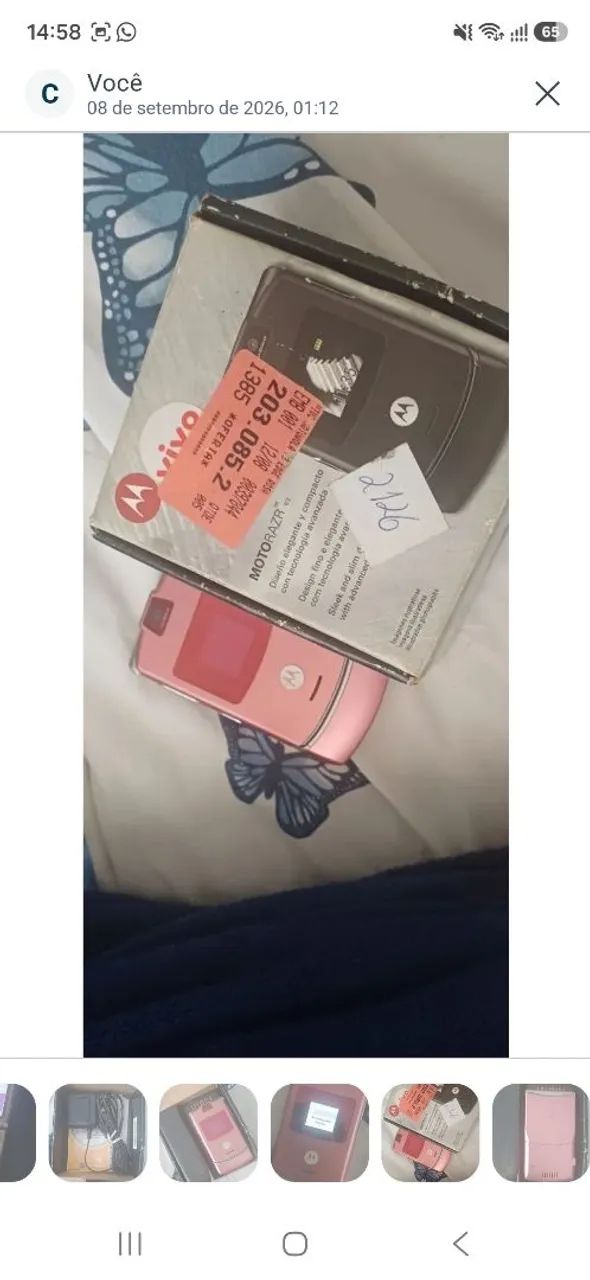 Motorola RAZR V3 Rosa - Original com Caixa - Foto 3
