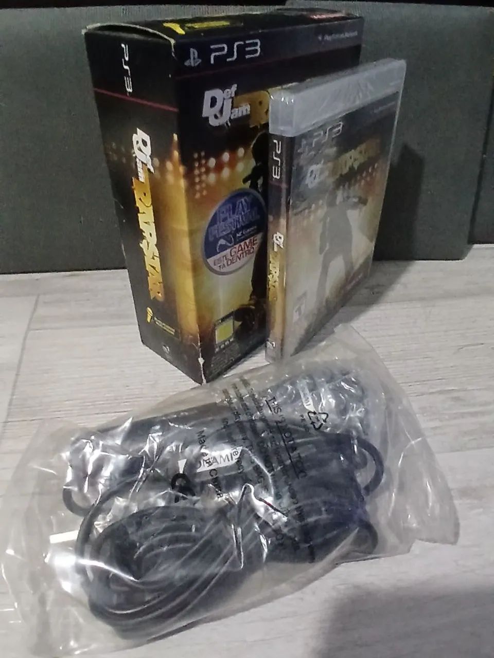 Def Jam - Rapstar Com Microfone - PS3 Box Raro PlayStation 3 - Foto 4