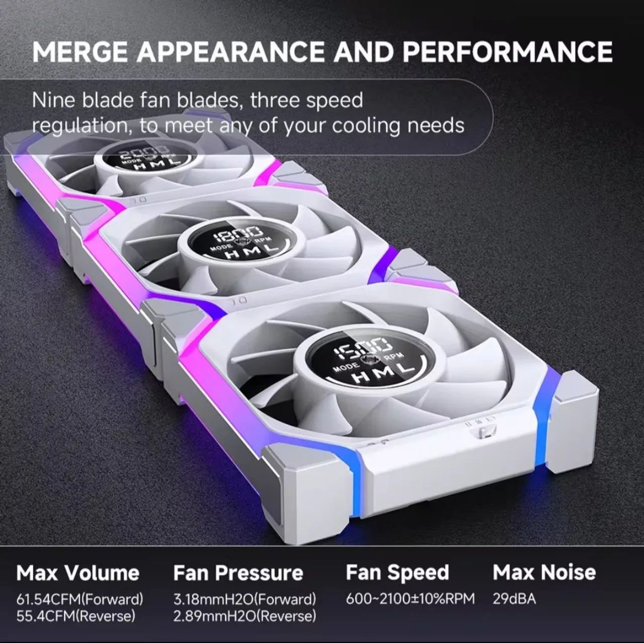 Kit 3 Cooler Jungle Leopard Galaxy V2 Reverse Argb com Display - Foto 2