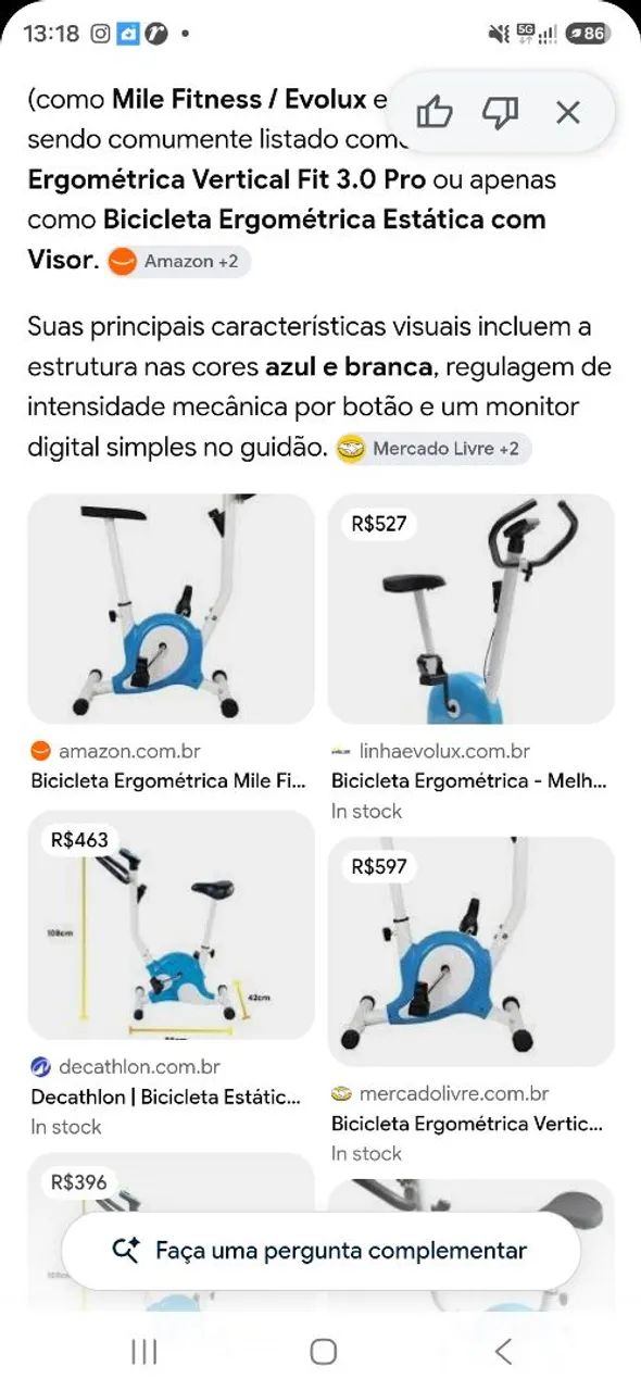 Bicicleta ergometrica