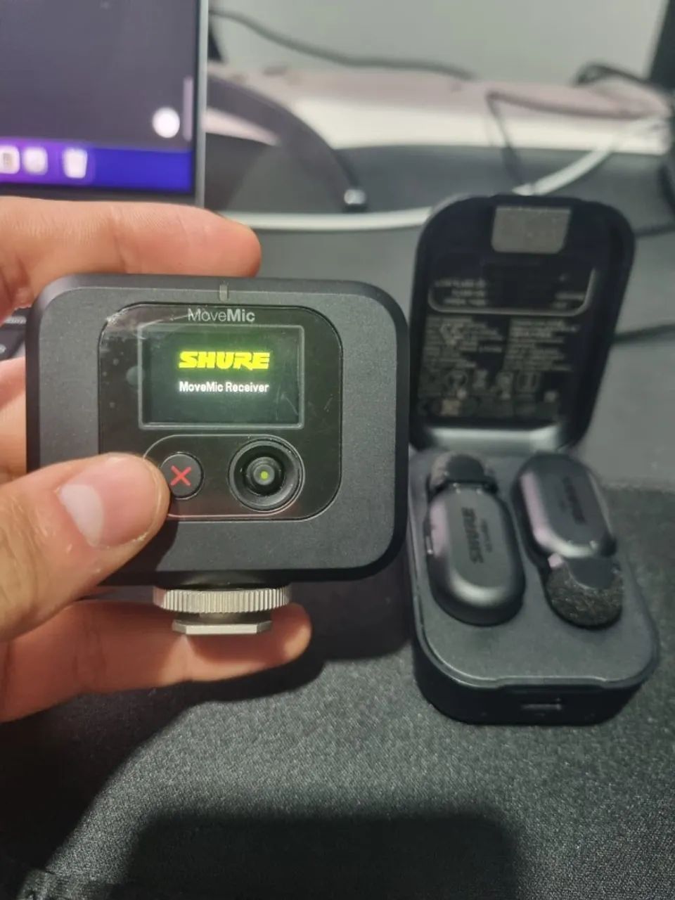 Microfone Shure Movemic Two + Receiver - Kit Completo - Microfones