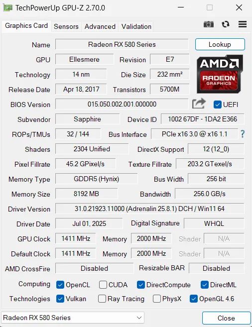 RX 580 8gb Sapphire Nitro - Foto 5