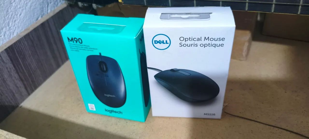 Mouse Dell e Logitech para venda, lacrados  - Foto 3