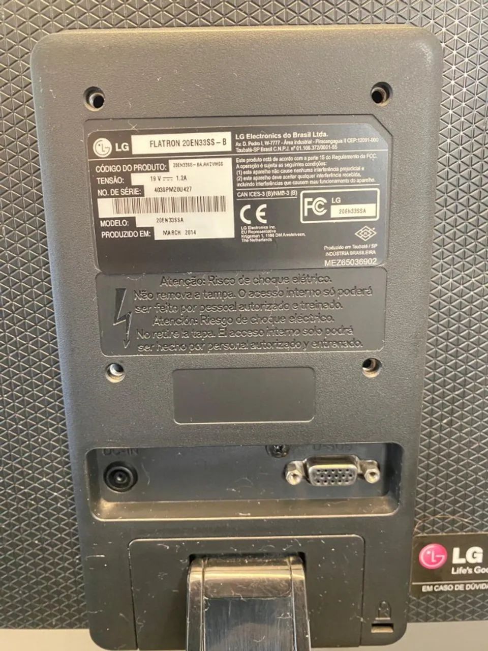 Monitor LG 20EN33 19.5 Polegadas LED - Usado - Foto 4