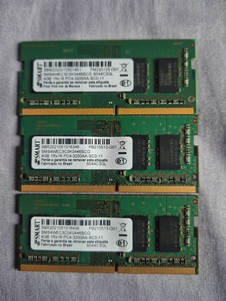 Kit 3 Memorias 4GB DDR4