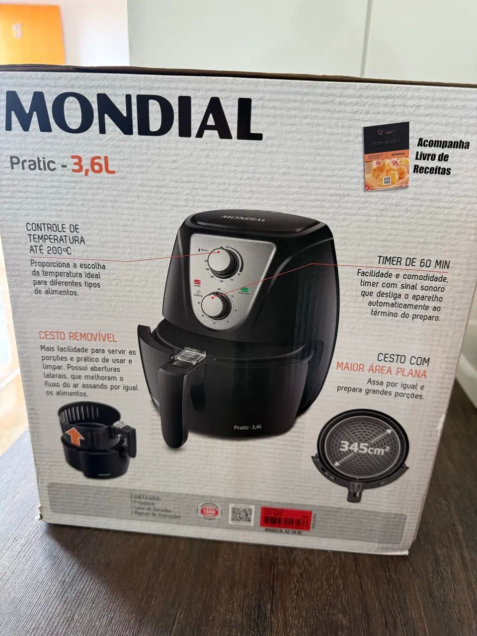 AIR FRYER NA CAIXA NOVA