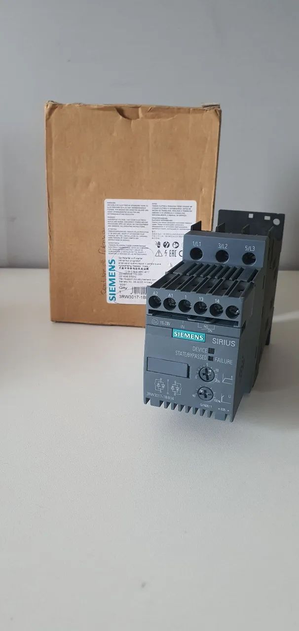 Soft Starter Siemens Sirius 3RW3017-1BB14 - Nova na Caixa