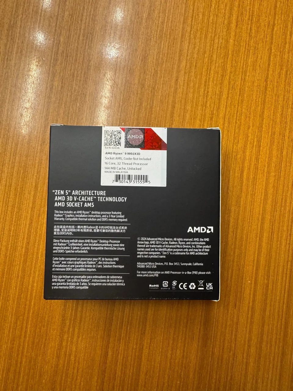 Processador AMD Ryzen 9 9950X3D, (5.5 GHz Max Turbo), Cache 144MB, 16 Núcleos, 32 Threads - Foto 2
