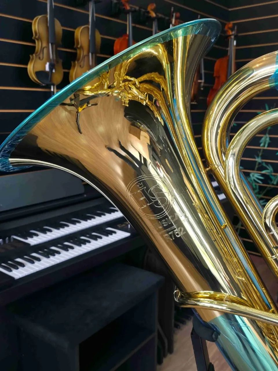TUBA HS MUSICAL R752 4/4 SIb C/ 4 PISTOS (NOVA) #250216 - Foto 5