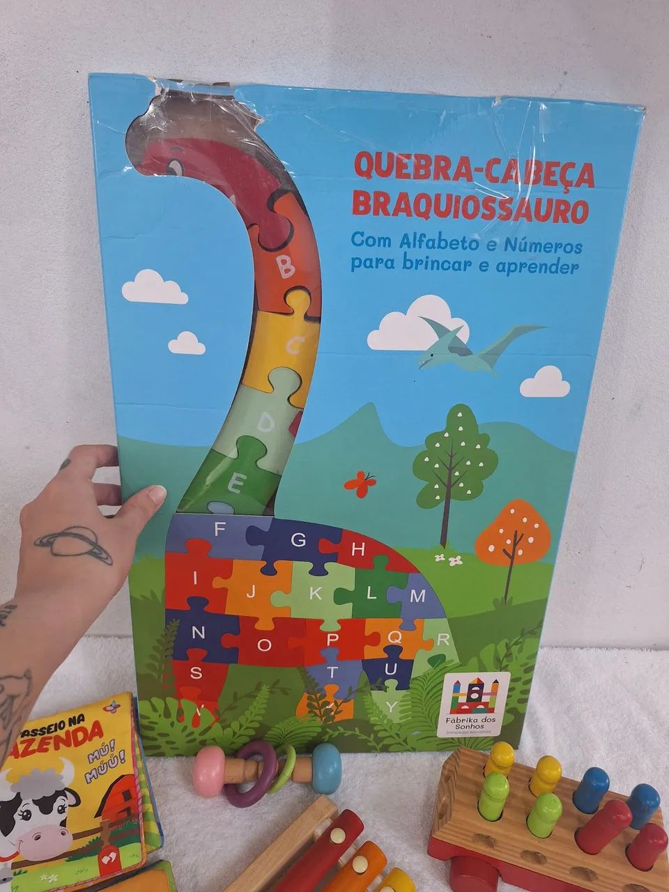 Combo brinquedos de bebê educativos e de madeira  - Foto 5