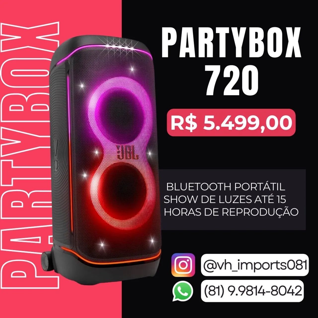 JBL Partybox 720 - Lacrada + NF