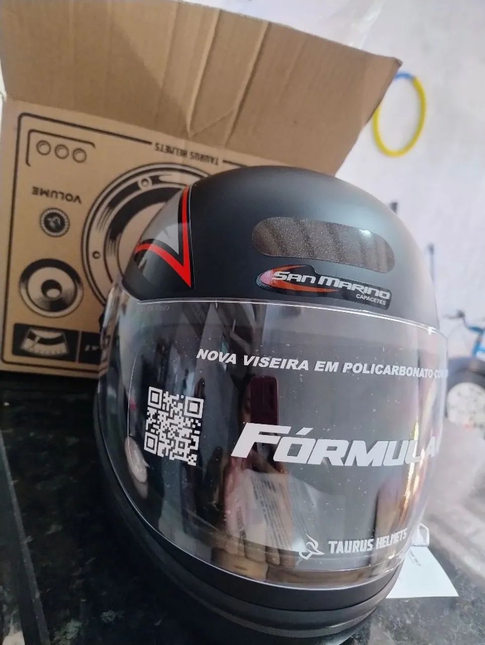 Capacete Samarino Novo Na Caixa 