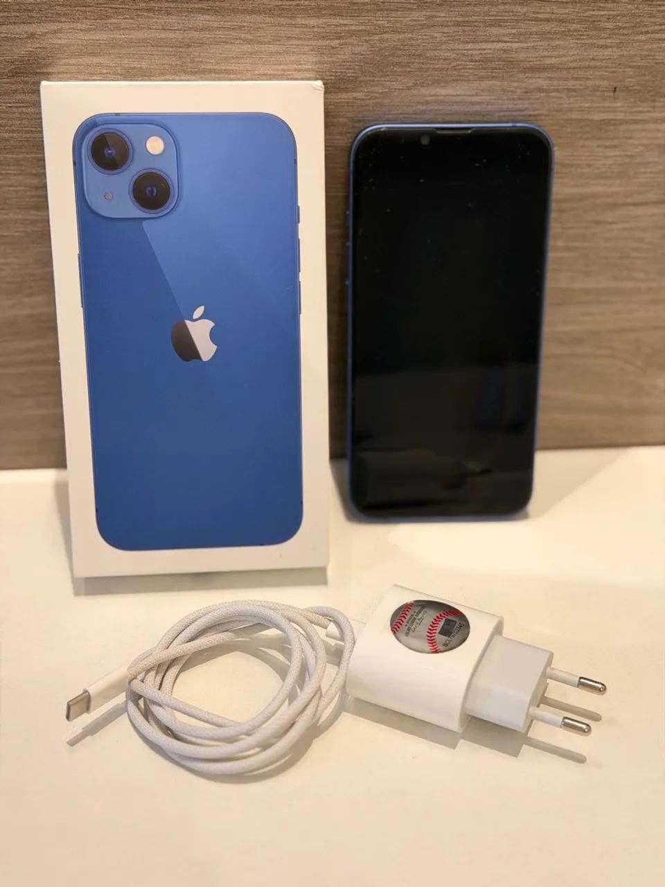 iPhone 13 - 128 Gb - Azul - Caixa e carregador 
