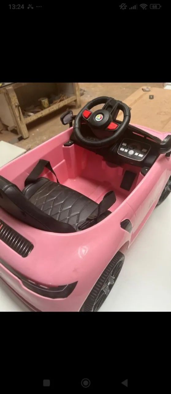 Carrinho elétrico rosa - Foto 2