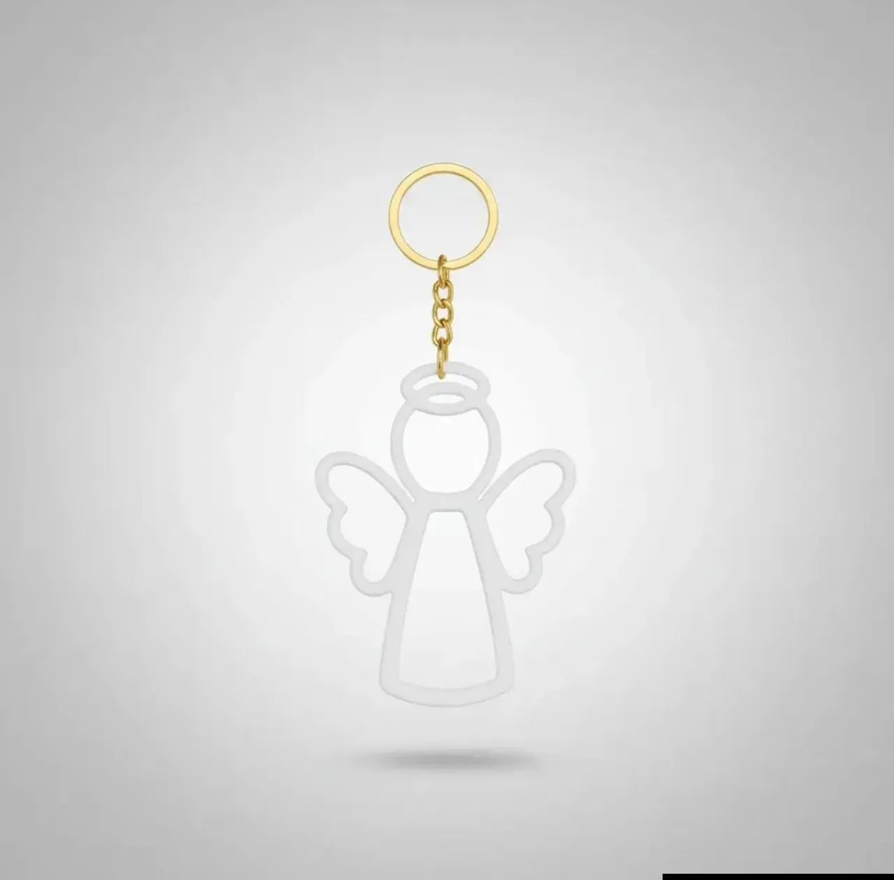 Card com chaveiro anjinho batizado primeira eucaristia  - Foto 2