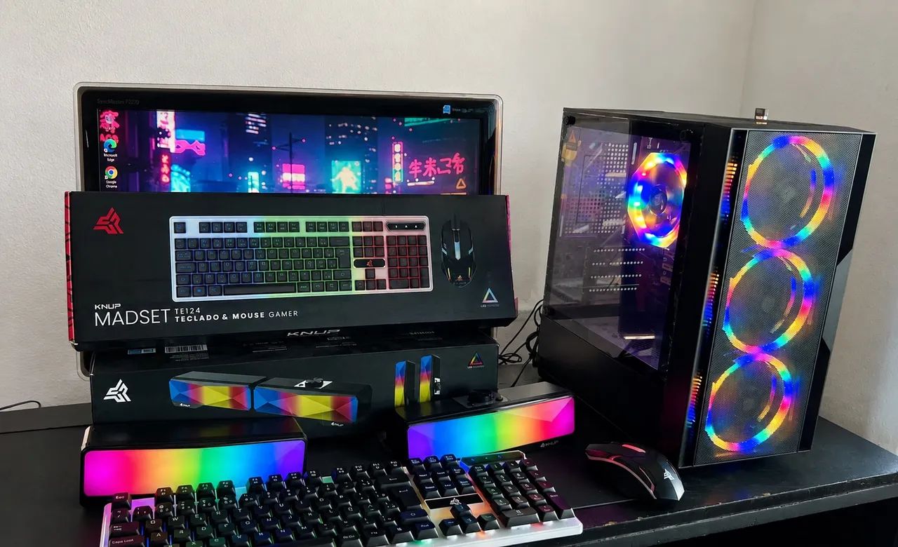 Computador Gamer Core i7 + 8GB + SSD + Monitor 22 polegadas + kit RGB (entrego e instalo) - Foto 3