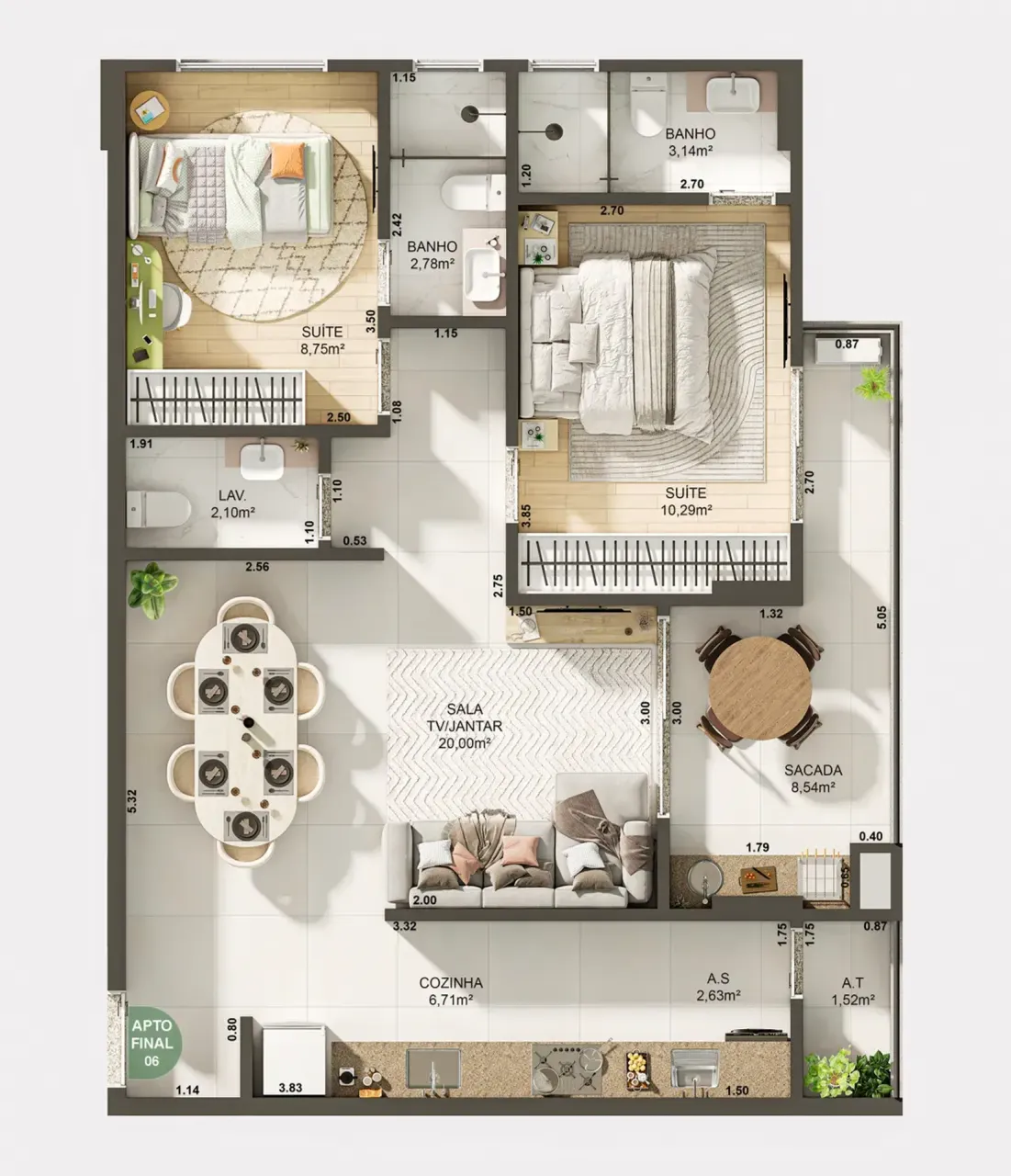 PLANTA 78m²