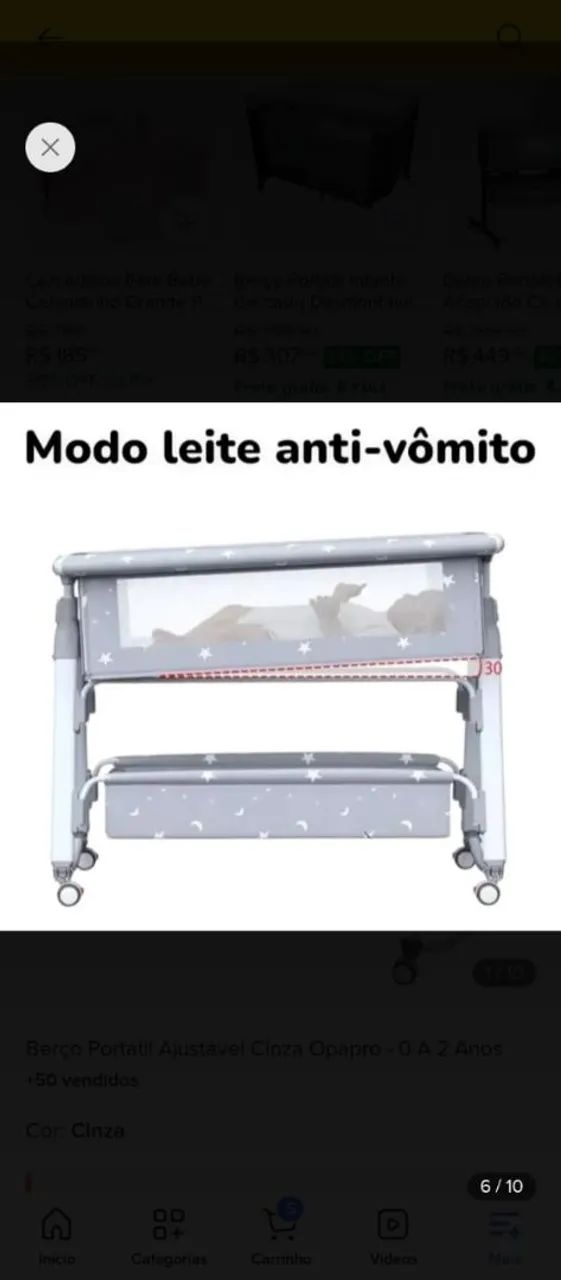 Berço portátil usado uma vez.  - Foto 2