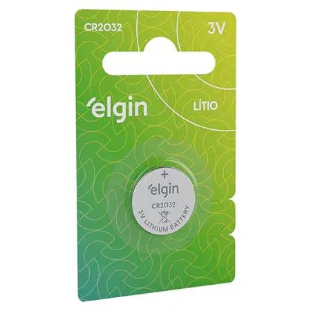 Bateria de Lítio CR2032 3v Elgin Moeda A unidade