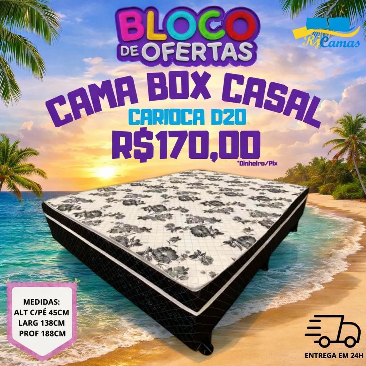 Cama Box casal 