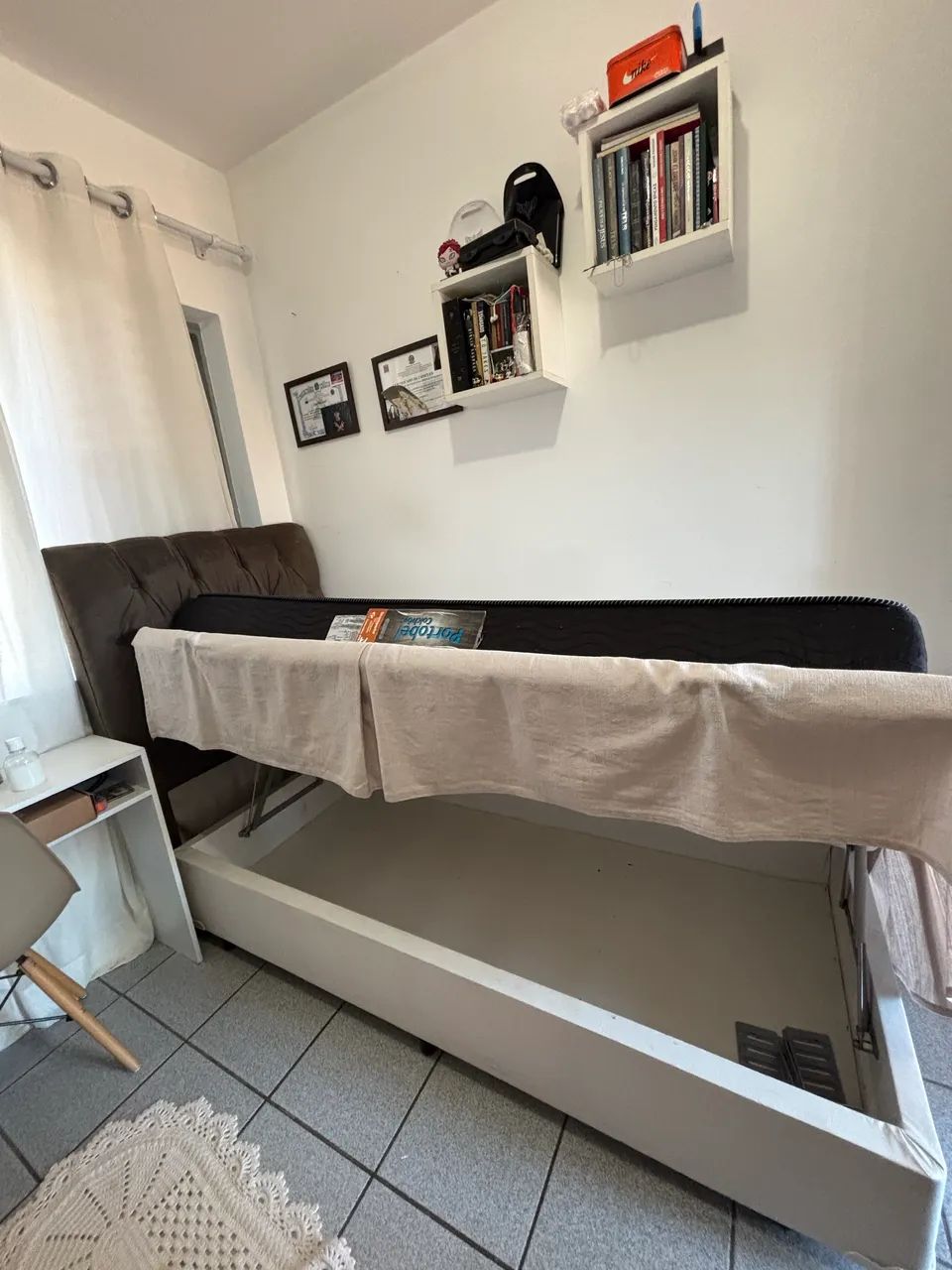Cama Box Solteiro com Baú + Cabeceira e Colchão | Ótimo Estado - Foto 2