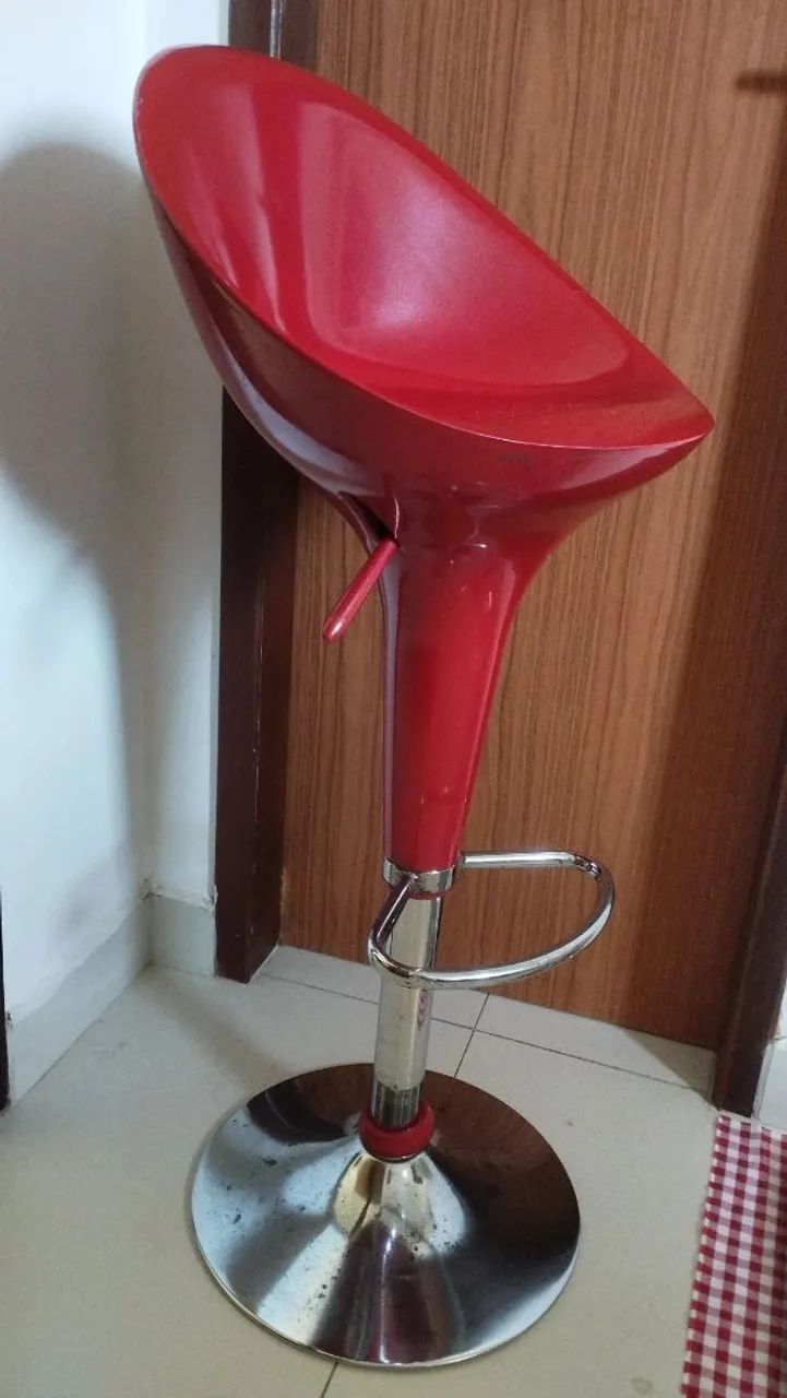 Banqueta giratória vermelha  - Foto 5