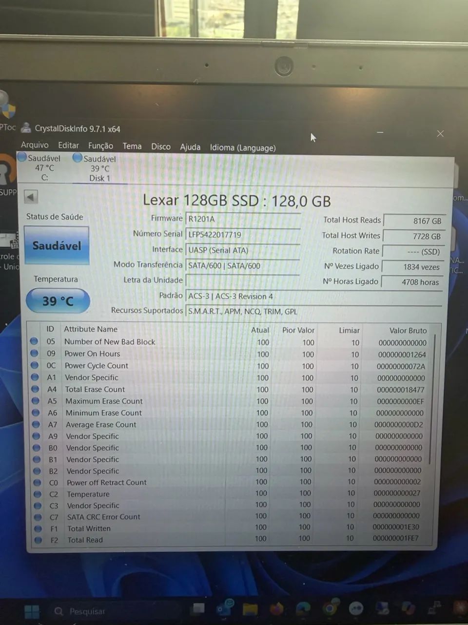 SSD 120GB Lexar - usado  - Foto 3