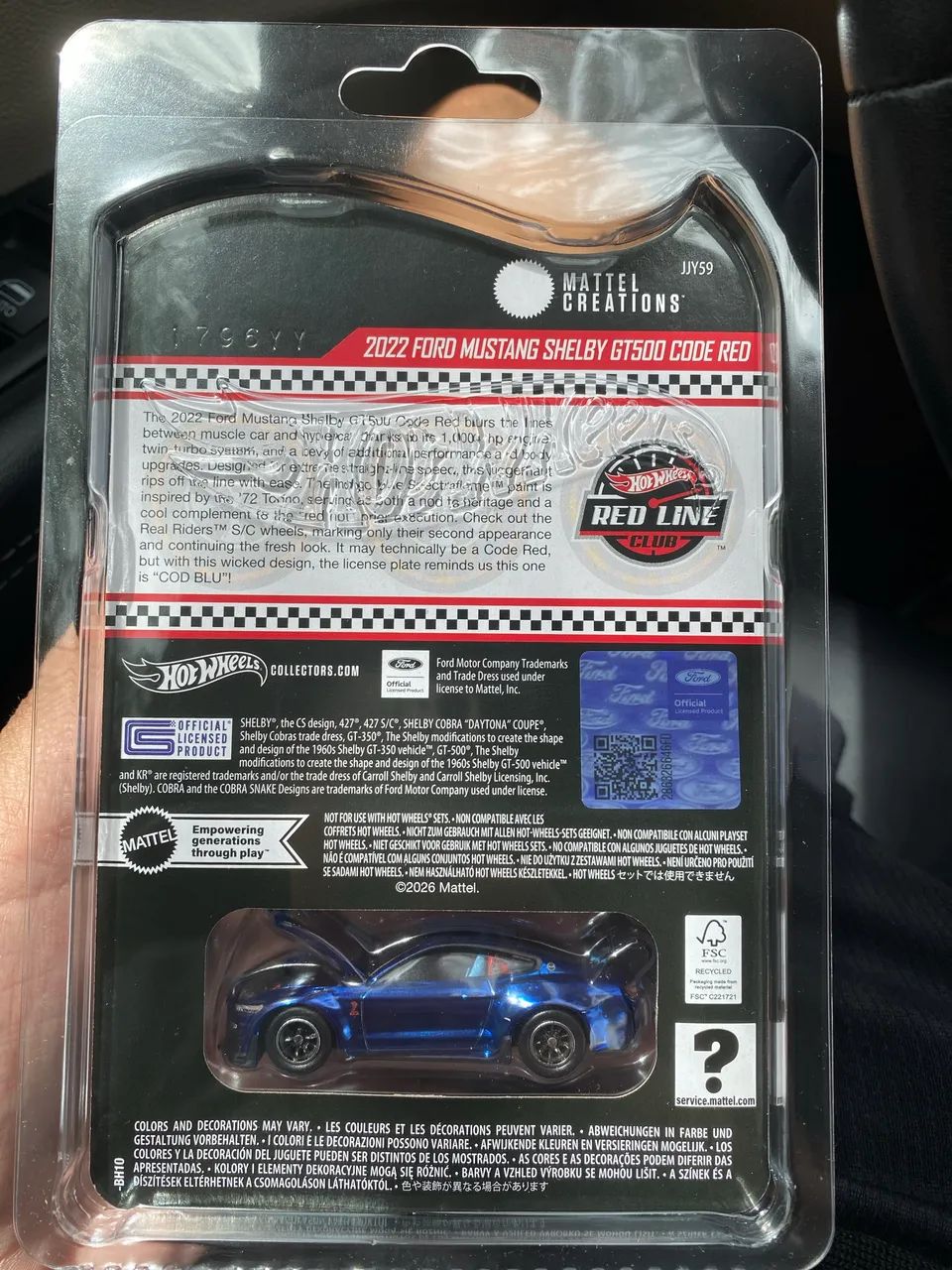 Hot wheels RLC 2022 Ford mustang Shelby GT500 code red - Foto 2